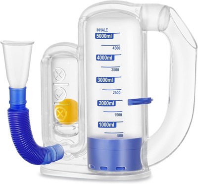 Incentive Spirometer Adult, Breathing Exercise Device for Lungs, Deep 5000ml 
