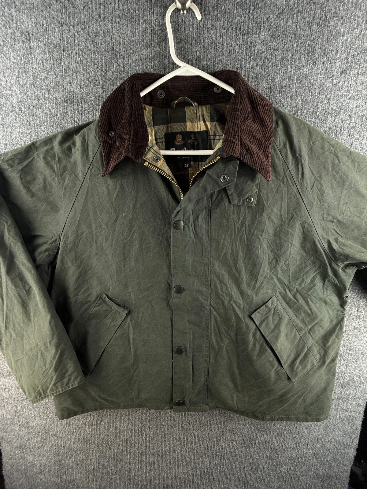 Barbour OS Transport 38 Green Fly Fishing Wading Waxed Jacket Short Spey-style
Opens in a new window
