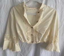 Kuhnen Modell Vintage Dirndlbluse Gr. 46 Crem...
