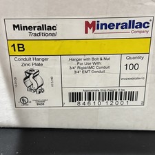 Minerallac Traditional conduit hanger 1B model 100 Count NOS