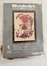 Vtg WonderArt Stitchery Kit Holly Hobbie PENELOPE Stamped Embroidery KIT NOS
