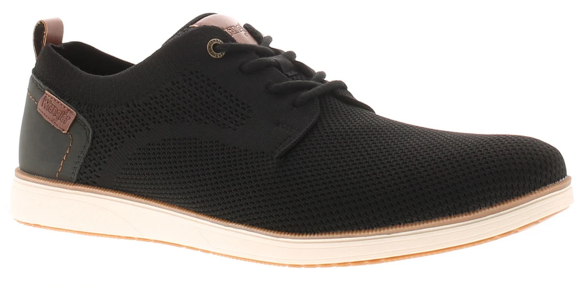 Wrangler Valley City Sneaker Uomo - Tela Nera, Suola In Gomma, Chiusura Con Lacci - Numero 41 EU