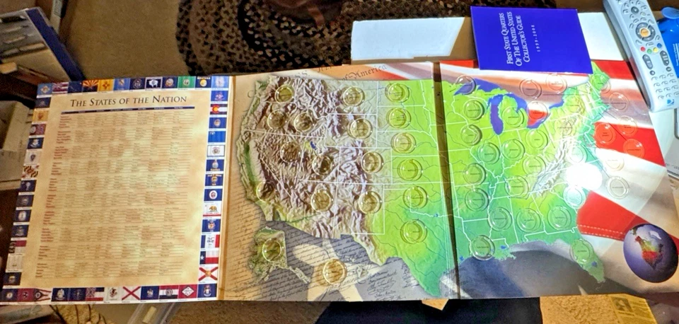 Official US Mint 50 State Quarter Map - no quarters - Image 2 of 2