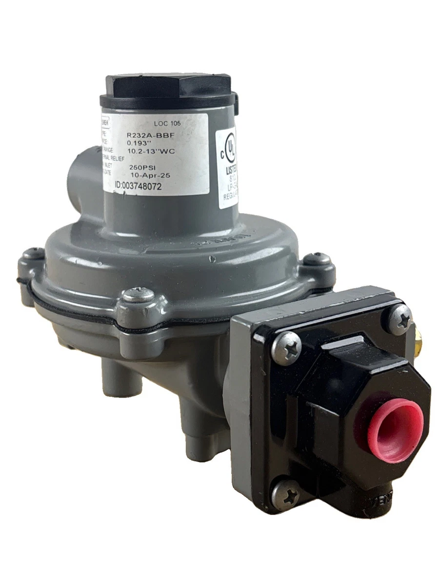 Fisher R232A-BBF Compact Integral 2 Stage LP Gas Regulator 10.2-13” WC 250 PSI photo 2