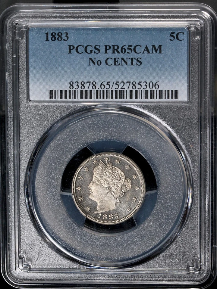 1883 Liberty V Nickel No Cents Proof PCGS PR65 Cameo Superb Eye Appeal - Image 3 of 4