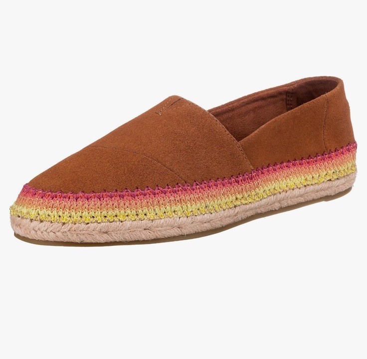 NUEVO SIN CAJA TOMS Alpargata Esparto Zapatos sin Cordones Mujer Umber Marrón Gamuza 5