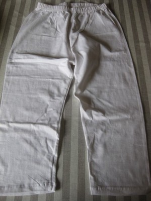 Hosen Leggings Bermuda Lady Godiva Gr. S Weiß Baumwolle/Elastan
