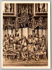 St. Jakobskirche Blutaltar Rothenburg Sculpture 1499-1504 Sepia RPPC