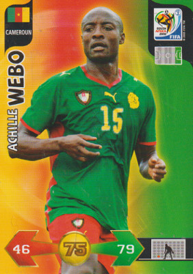 Panini Sammelkarte Adrenalyn XL WM 2010 Achille Webo Kamerun
