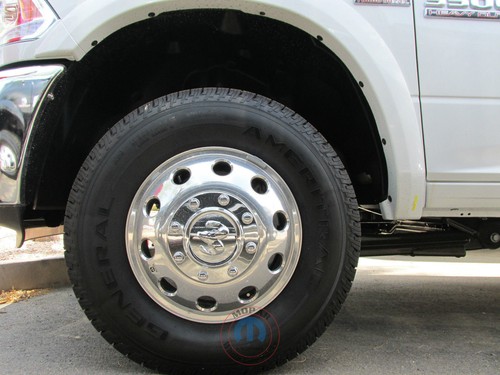 Dodge Ram 3500 Dually Chrome Front Center Hub Cap Wheel Covers X2 NEW OEM MOPAR - Picture 7 of 9