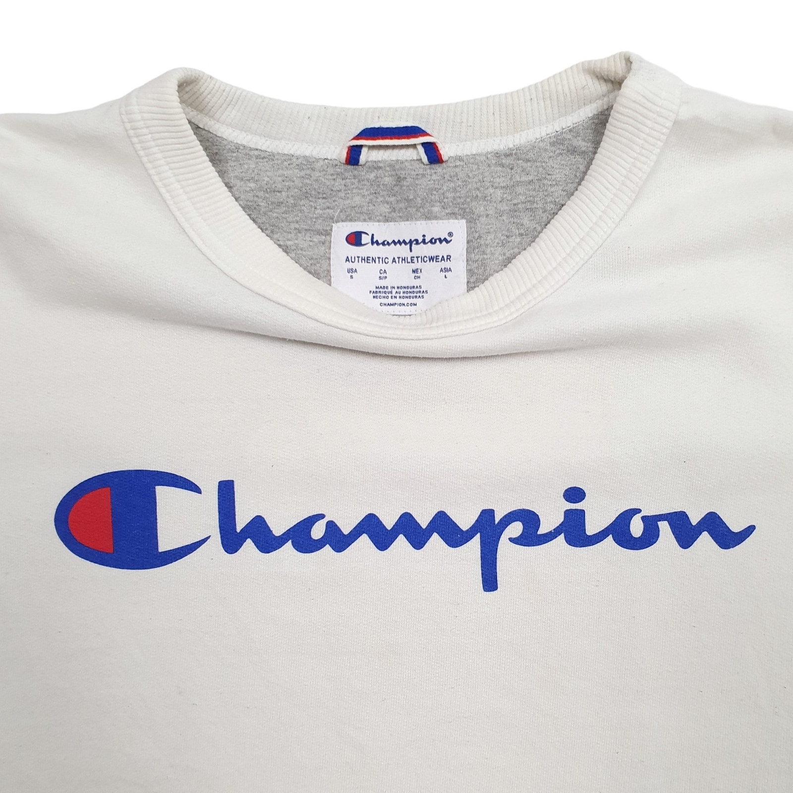 CHAMPION Crewneck Spellout Jumper Sweatshirt Mens S image 2