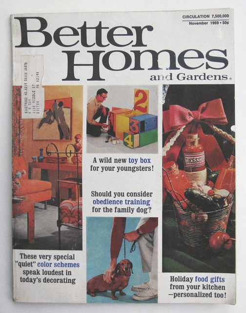 1969 Better Homes & Gardens Magazine November Good Grade Complete