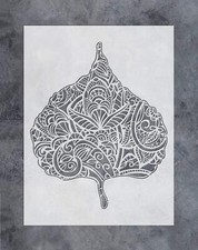 Leaf Wall Decor Stencil - Large Mandala Leaf Stencil Template Reusable for Boho