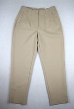 NWT NINE WEST WOMEN'S BEIGE HIGH WAIST TAPERED DRESS PANTS SIZE 0L