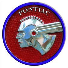 Vintage Style Metal Sign Pontiac 14 X 14