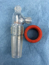 SAFE-LAB GLAS Co. Gas Inlet Adapter With two Threaded Connecters 24/40