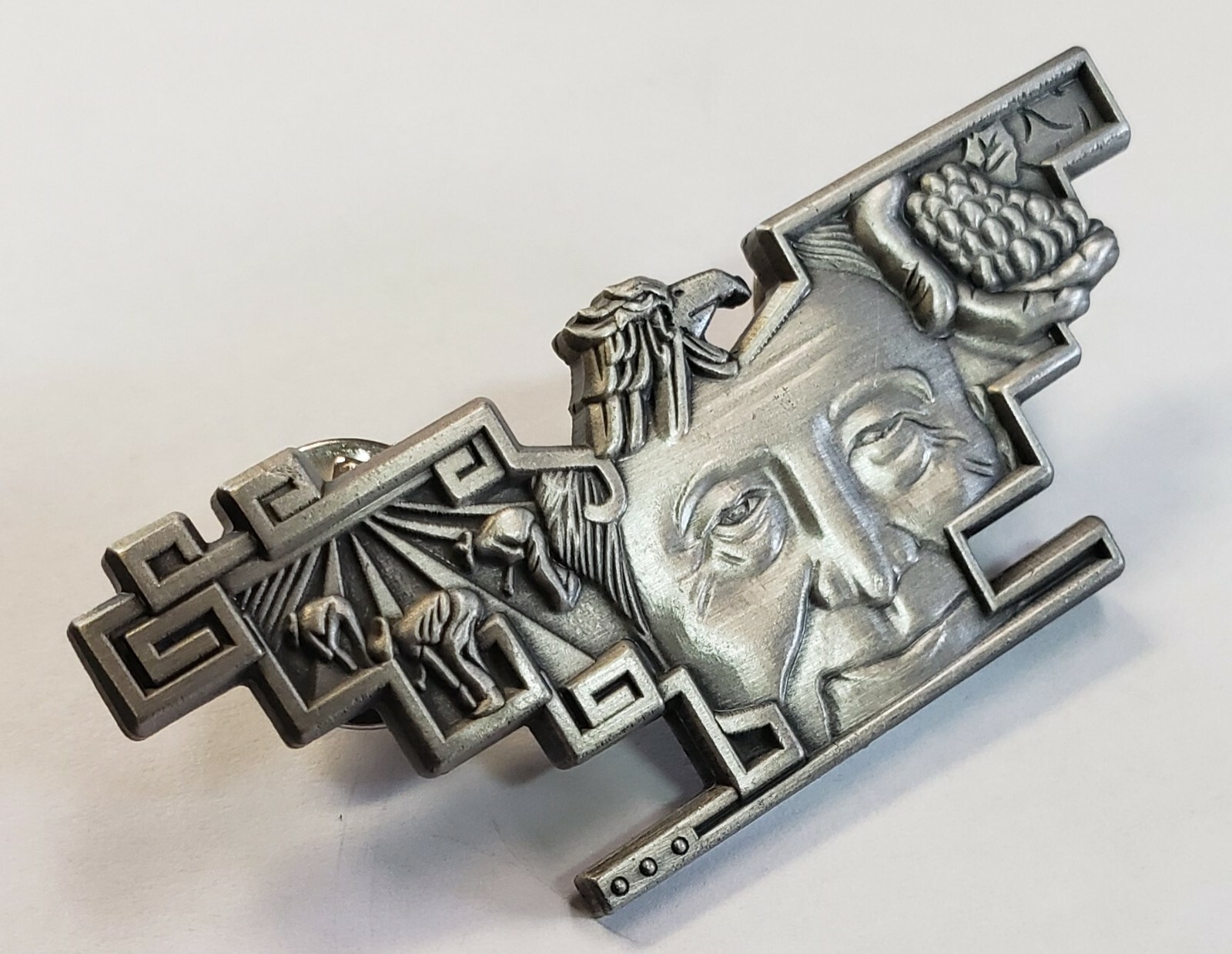 Antique Silver Three Dimensional  Cesar Chavez  A… - image 1