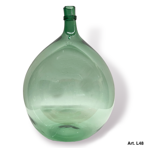 Damigiana Vetro 5 Litri Con Cestino Plastica - Per Vino E Olio, Senza Tappo, Uso Alimentare