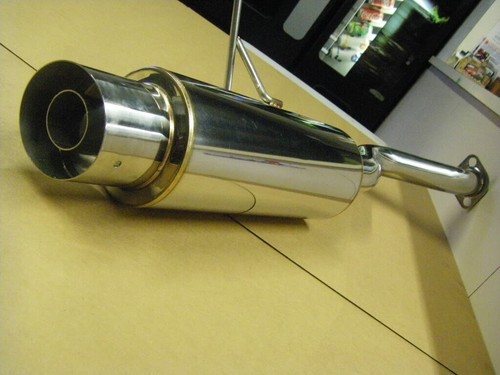 92-95 HONDA CIVIC HATCHBACK EG6 STAINLESS STEEL AXLE BACK EXHAUST MUFFLER - Foto 4 di 15