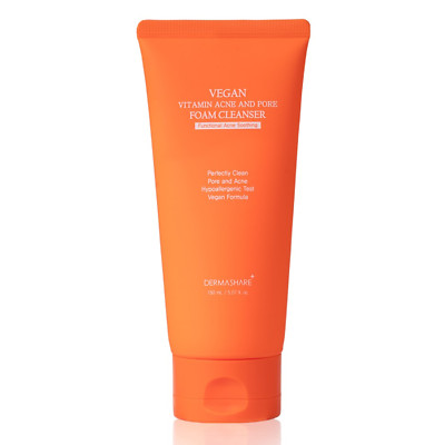 DERMASHARE Vegan Vitamin Acne & Pore Foam Cleanser 150ml (5.07oz)