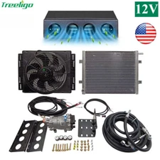 12V Under Dash Car Electric Air Conditioner AC Compressor Evaporator 12000BTU