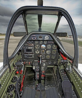 U.S AIR FORCE  Cockpit of Crazy Horse....P-51 Mustang Photo 8.5x11 Lustre