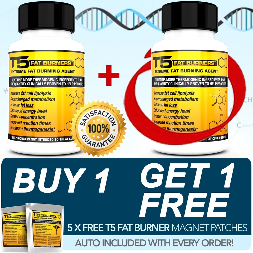 T5 FAT BURNERS CAPSULES -STRONGEST LEGAL SLIMMING / DIET & WEIGHT LOSS PILLS