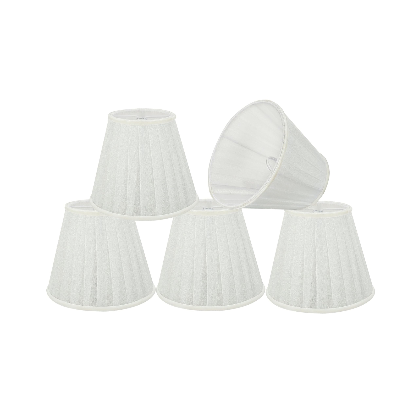 Aspen Creative 33112-2B Small Pleated Empire Shape Chandelier Clip-On Lamp Sh...