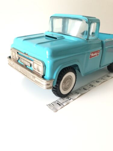 Vintage pressed steel Buddy L pick-up truck blue/green Metal - Picture 3 of 7