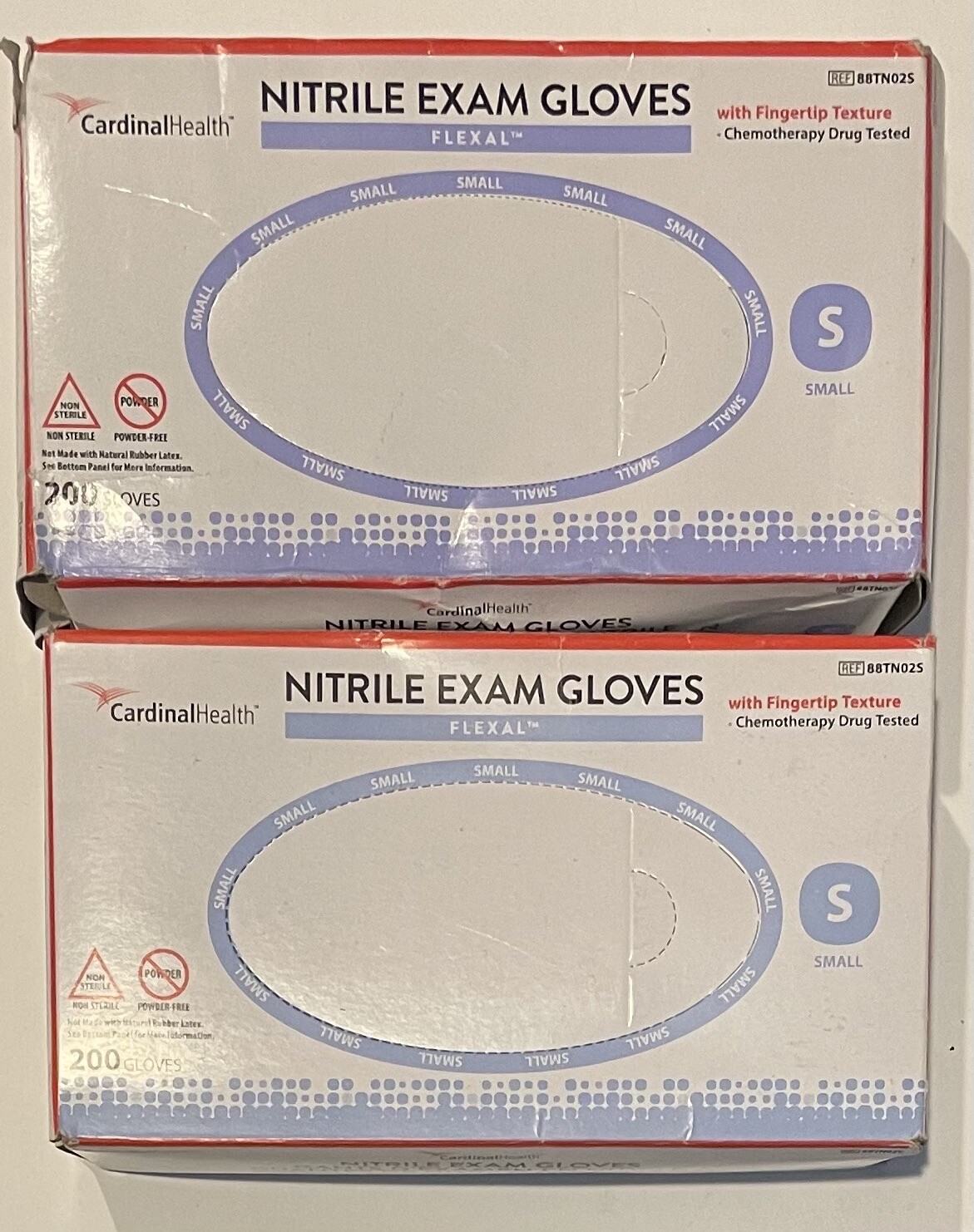 Cardinal Health Flexal Nitrile Powder Free Gloves 200 Count Lot Of 400 Small