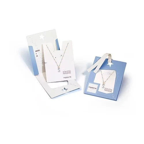 Orecchini Comete Gioielli stella lettera argento e zirconi - Immagine 3 di 3