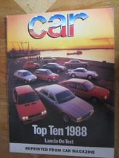 SALES BROCHURE LANCIA CAR MAGAZINE REPRINT. INTERGRALE 1988