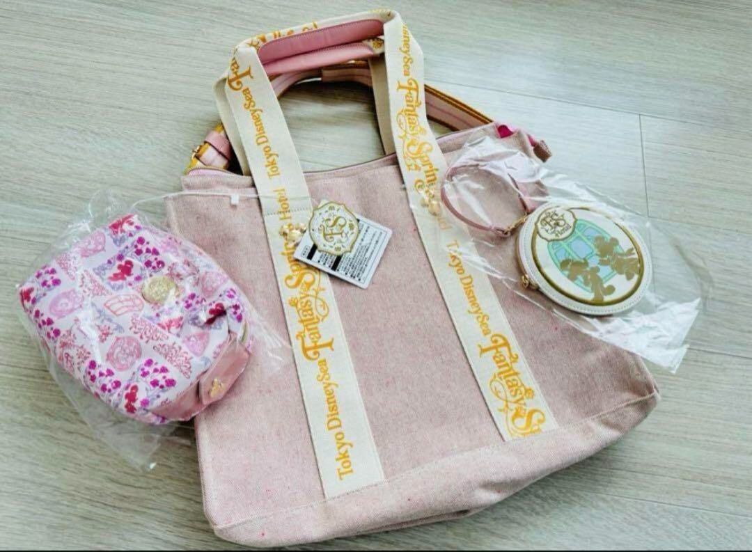 Set of 3 Tokyo Disney Resort Tote Bag Set JP Fantasy Springs Hotel
