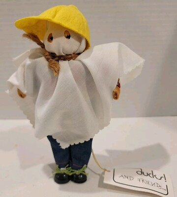 Halloween Ghost Just Ducky Artisan Doll Ducks and Friends Ceramic Figurine 7.5''