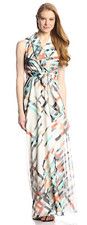 VINCE CAMUTO WOMEN'S SLEEVELESS WRAP PRINTED MAXI DRESS, SOMBRERO, 2