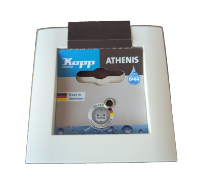 Kopp Athenis Unterputz-Feuchtraum 1-fach Abdeckrahmen IP 44 reinweiß Elektro