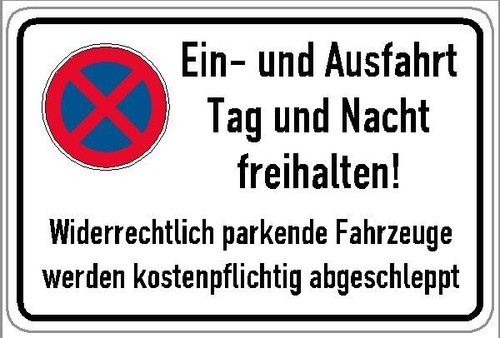 Symbol Halteverbot mit Text Privatgrundstück, Privatparkplatz etc. incl. Versand - Bild 3 von 22