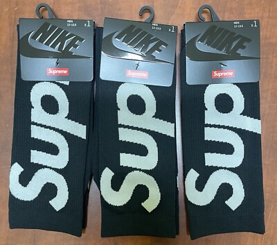 レッグウェア Supreme  Nike Lightweight Crew Socks Supreme Nike Lightweight Crew Socks Set Red/Black - SS21 - US