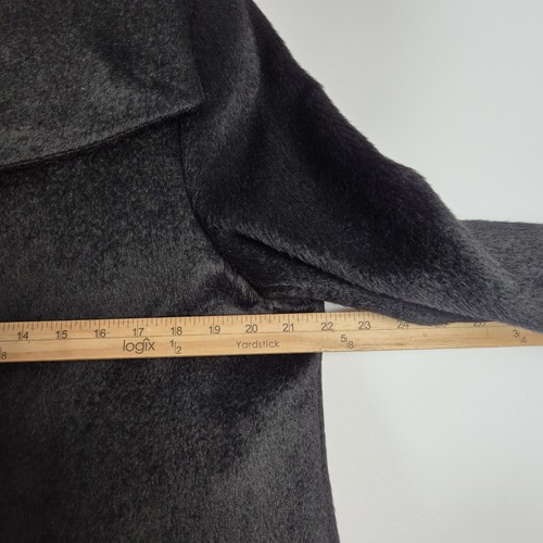 Katherine Kelly Women's Size 14 Black Alpaca Blend Notched Collar Coat $999 - Picture 11 of 11