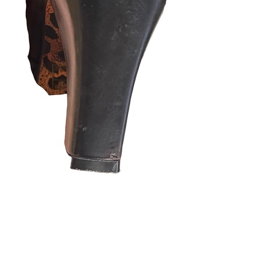 Scarpe Bettie Page di Ellie nere stringate look vintage tacco nonna stivaletto 9M - Foto 12 di 12