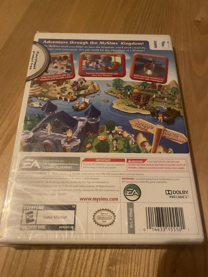 MySims Kingdom Sealed Nintendo Wii Fast Shipping Factory Sealed - Image 2 of 2