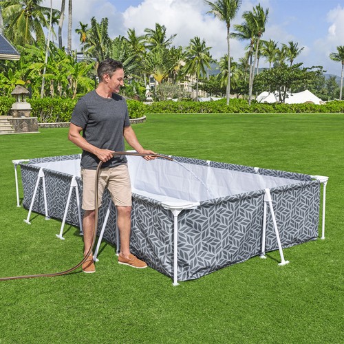 Bestway Steel Pro 12' x 6'7" x 26" Rectangle Above Ground Outdoor Swimming Pool - Picture 7 of 12