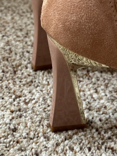 Women Suede Ankle Strap Pump Chunky Heel Pointed Toe Wedding Dress Shoes 5.5 - Bild 9 von 10