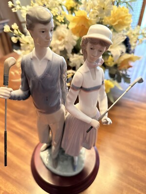 リヤドロ　 LLADRO ゴルフのカップル　1453 スペイン リヤドロ LLADRO ゴルフのカップル 躍動感溢れる造りが
