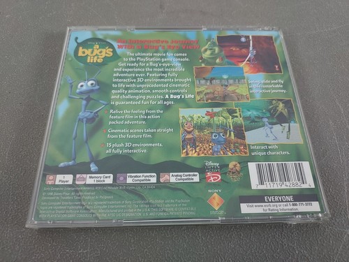 1998 Playstation PS1 A Bug's Life Disney Video Game Sony Case Disc - Picture 2 of 8