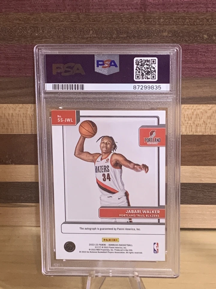 JABARI WALKER 2022 Donruss Signature Series Rookie Auto RC PSA 9 Mint Low Pop 2 - Image 2 of 2