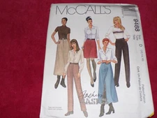 🌺 McCALL'S #9488 - LADIES TWO LENGTH SKIRT & TAPERED PANTS PATTERN 12-16 FF