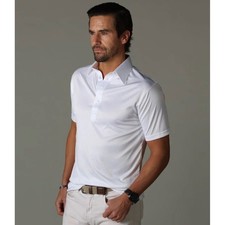 Collars & Co Mens SMALL Dress Collar Polo White Short Sleeve Performance NEW