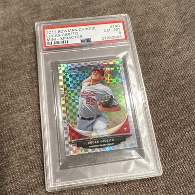 Bowman 2013 Bowman Chrome Lucas Giolito Mini X-Fractor #140 PSA 8 Nationals