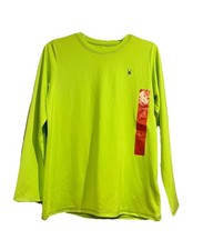 Spyder Swim Wear Youth Medium Neon Green UPF Long Sleeve Shirt Boys NEW